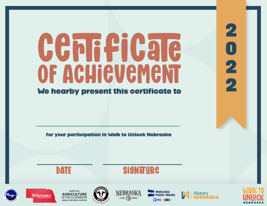 Preview of certificate template
